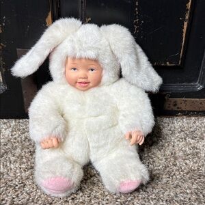 Anne Geddes 8" Bunny Baby Doll Vinyl Face & Hands